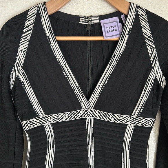 Herve Leger Marina Bandage Mini Dress Size Medium - Picture 7 of 12